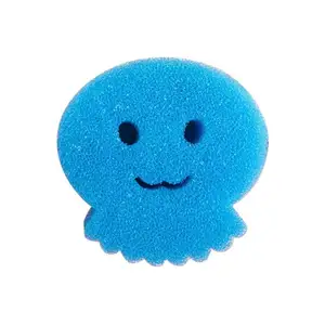 Custom Design Eco-Friendly Scratch-Free Deep Cleaning Temperature Controlled Octopus Magic Cleaning Sponge For Kitchen