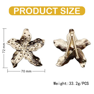 ขายตรงจากโรงงาน กระดุมโลหะผสมสังกะสีคุณภาพสูง ปรับแต่งได้ รูปทรงดอกไม้ สำหรับเครื่องประดับชุดชั้นในสตรีทันสมัย - Product Image 2