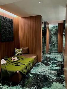 Pradas Green - Pierre naturelle en dalle grande taille au design moderne personnalisé pour îlot de cuisine, lavabo de salle de bain, table basse - Product Image 6