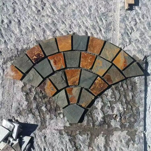 <span class=keywords><strong>Rusty</strong></span> <span class=keywords><strong>Slate</strong></span> đá tự nhiên lưới Veneer gạch hình quạt vườn Gạch <span class=keywords><strong>Mosaic</strong></span> cho công viên thủ công các ứng dụng gạch lát sàn đá ngoài trời - Product Image 5