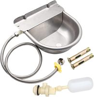 Abreuvoir pour bétail en acier inoxydable amélioré avec vanne à flotteur, abreuvoir automatique pour bétail pour ferme de vaches