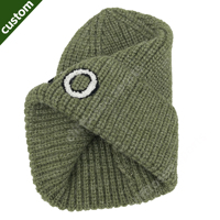 Groothandel op maat gemaakte acryl wintermuts, schedelmuts, warme skimuts, volledig bedrukt jacquard geborduurde gebreide beanie