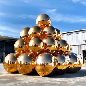 Boules miroir gonflables en PVC, grande sphère réfléchissante, ballon brillant pour la décoration de Noël, de mariages, de fêtes et d'événements, personnalisable - Product Image 4