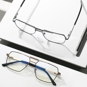 6929 phong cách kinh doanh mới khung quang học cho nam giới cầu đôi hình dạng bất thường Kính mắt bản lề mùa xuân đền Khung kính - Product Image 3
