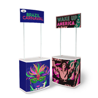Table promotionnelle pliable en plastique personnalisée, légère et écologique, avec impression numérique pour salon professionnel et publicité