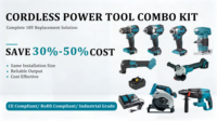 Kit d'outils électriques 18V sans fil avec batteries Li-ion, outils professionnels avec garantie d'un an, certifié CE