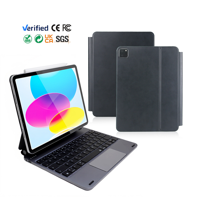 Premium Aluminum Alloy Magic Keyboard Case With Precision Trackpad And 7 Colors RGB Backlit For Ipad Pro 11 Air 10.9 10.2