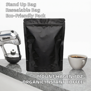 Mount Hagen 7,05oz Bio Gefriergetrockneter Instantkaffee |   Mittelstark geröstete Arabica-Bohnen |   Fair-Trade Umweltfreundlicher PE-Standbeutel | - Product Image 2