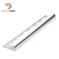 DECORTRIM OEM Factory - Profilé décoratif en aluminium de forme ronde pour coins intérieurs, pour revêtement mural