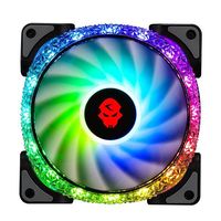 Châssis de bureau transfrontalier Jia RGB Diamond 12CM ventilateur de radiateur prend en charge la carte mère 5V3 broches avec roulement à billes pour boîtier d'ordinateur