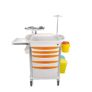 Carrito de Tratamiento Médico 890*520*824-1024 Material ABS con Cajón y Soporte para Suero para Uso Hospitalario - Product Image 2