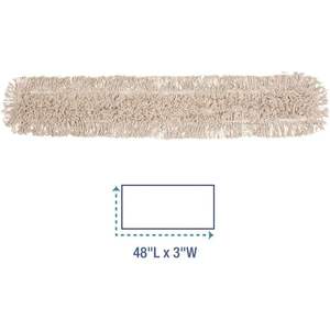 Boardwalk 1048 Mop Head Dust Cotton 48 X 3 <b>White</b> Rectangle Cleaning Equipment Manual Wrapping Plastic <b>Basket</b> Handle for Home Use - Product Image 5