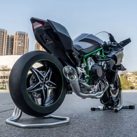 En stock – Nouveau modèle de moto miniature H2R à l'échelle 1:6 avec fonction de pulvérisation électrique, collection de jouets en alliage moulé sous pression avec effet de fumée