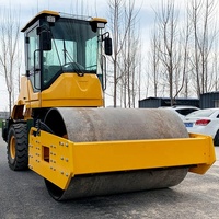 NIANNUO Compacteur vibrant à tambour unique, moteur haute puissance, machine de construction, compacteur d'asphalte et de sol, rouleau compresseur routier de 5 tonnes