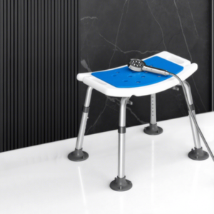 Silla de Baño KS de Aleación de Aluminio, Capacidad de 300 kg, Altura Ajustable, para Uso en la Ducha por Personas Mayores - Product Image 5
