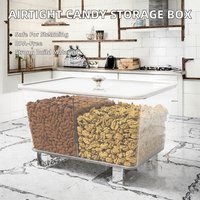 Récipient alimentaire en plastique hermétique avec conception flexible Boîte à bonbons en vrac PC pour usage en magasin