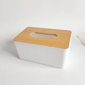 Boîte à mouchoirs moderne en bois écologique, support de rangement robuste pour essuie-tout domestique, distributeur de serviettes en papier - Product Image 3