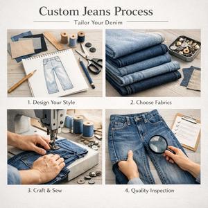 جينز للأولاد بتصميم مخصص وشعار خاص، ملابس أطفال صيفية وخريفية، أنماط فضفاضة ومتعددة الاستخدامات، بناطيل جينز للأطفال - Product Image 6