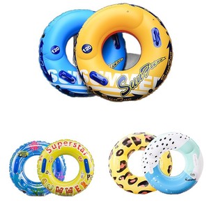 Samebust Inflatable Swim <b>Ring</b> 06 Blue Cartoon Design For Adults And Children Swimming Pool Float - Product Image 5