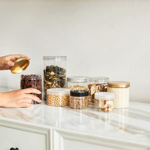 Frascos de plástico redondos personalizados, contenedor para mascotas para alimentos, latas de proteína en polvo, frascos de almacenamiento de botellas de plástico para mascotas de viaje - Product Image 3