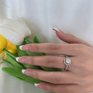 Anillo Dylam de diseño irregular, banda ancha, para mujer, con piedra, amor, odio, para niña, anillos que no se deslustran, joyería gruesa para boda, en caja - Product Image 4