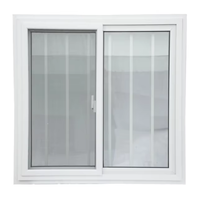 Fenêtre coulissante moderne en PVC à ouverture horizontale et fonction coupe-vent pour la construction