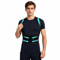 Correcteur de posture dorsal réglable pour hommes et femmes, soutien dorsal respirant en maille, soulage la fatigue des épaules, du cou et du dos