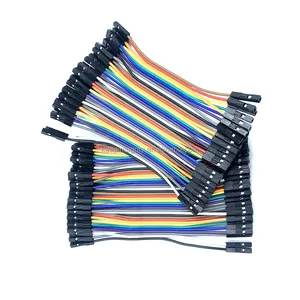 Dupont — câble jumpers 40 broches de 10cm/20cm, lot de 40 pièces, de couleur, mâle-mâle, 2.54mm