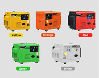 Groupe électrogène diesel silencieux Poweronly DG18000SE avec onduleur 5kVA 8kVA 10kVA, petit, portable, démarrage électrique 12V CC, haute performance