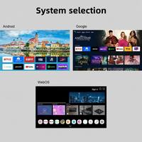 Téléviseur LED intelligent UHD 55 pouces avec système d'exploitation Google TV, idéal pour le divertissement familial, personnalisation OEM du logo de la coque, vente en gros directe usine