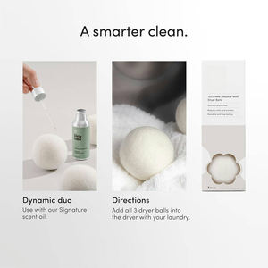 ボールシープスキンウール乾燥ボールソフトクイックドライフェルト乾燥ボール有機洗濯ウール - Product Image 6