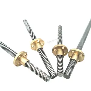 Production of trapezoidal screw screw T8*1/1 head, T8*2/1 head T8*1.5/1 head a large number of stock screw