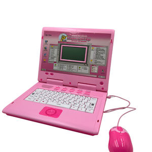Ordinateur portable éducatif <span class=keywords><strong>pour</strong></span> enfants bilingue <span class=keywords><strong>anglais</strong></span>-russe, jouet d'apprentissage avec 35 activités musicales et jeux, noir et rose - Product Image 1