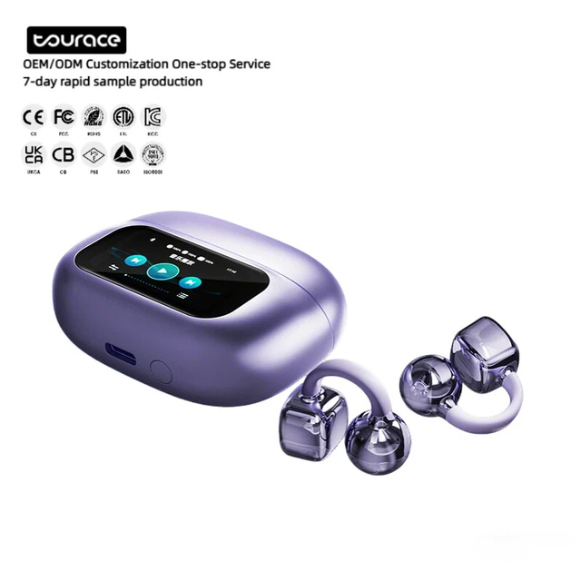 OEM Open Ear Earbuds for Running Wireless Clip Earphones Gym Supplier Lightweight Ear Clip Headphones All Day Wear