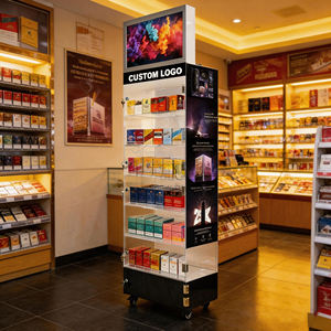 Expositor de suelo LED para tabaco, cigarrillos, cigarros, shisha y snus, vitrina para tiendas y tiendas de conveniencia - Product Image 1