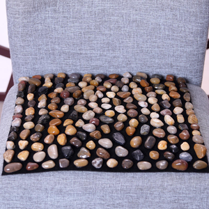 <span class=keywords><strong>Tapis</strong></span> de sol en pierre de galets pour la thérapie par l'<span class=keywords><strong>acupression</strong></span>, coussin de siège de voiture pour le salon - Product Image 4
