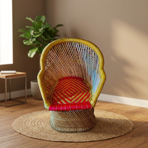 Tabouret en bambou avec housse amovible, style japonais, revêtement en cuir, moderne, personnalisé, pour entrée, appartement, école, chambre, salon - Product Image 3