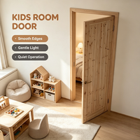 Project Use Solid Cedar Flat Timber Door Unfinished Solid Wood Door for Apartment Construction