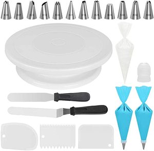 Conjunto de herramientas de repostería para principiantes, suministros de decoración de pasteles con tocadiscos, 30 boquillas y bolsas, espátula, 66 Uds. - Product Image 2
