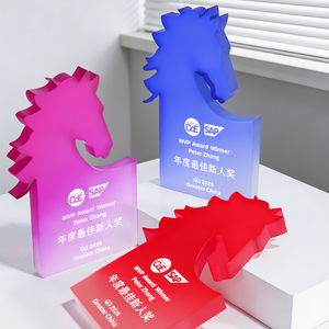 Acrylic Horse <b>Trophy</b> 22x12cm Laser <b>Engraved</b> Uv Printing Durable For Awards And Souvenirs - Product Image 4