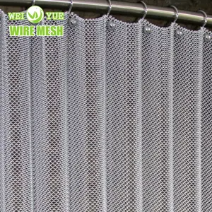 Eslabón de cadena de cortina de malla metálica decorativa de acero inoxidable para Cortina de ducha