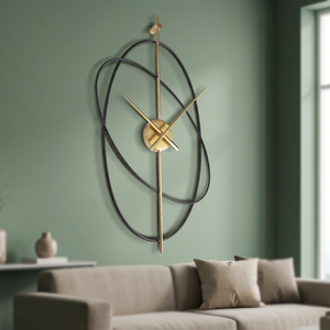 Horloge murale en métal du milieu du siècle meilleure horloge murale suspendue de finition produit chaud horloge créative - Product Image 5