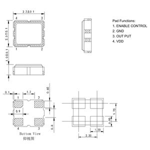 Fournisseur de fabricant Oscillateur à cristal actif 3225 128MHz 3.3V 10PPM CMOS Haute qualité OSC 128MHz - Product Image 3