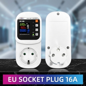 Prise connectée WiFi prépayée JIUJI pour la maison, 4-en-1, avec protection contre les surtensions et les fuites de courant, et <span class=keywords><strong>compteur</strong></span> d'énergie - Product Image 1