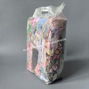 Paño de limpieza de algodón 100% reciclado de colores, 5KG-100KG, con gran absorción de agua y aceite - Product Image 1