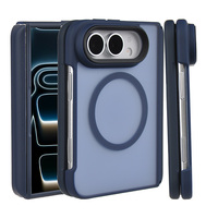 Étui hybride magnétique YODO avec design pailleté, coque antichoc en PC+TPU+panneau avant recouvert de caoutchouc pour iPhone Duo
