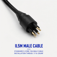 Connecteur sous-marin étanche HYSF SUBSEA IL5F standard 5 broches femelle en ligne, câble 10A, prise sous-marine pour ROV AUV, alimentation marine PCB
