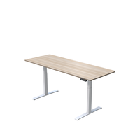 Table à pied réglable en hauteur, meuble avec télécommande électrique, stable au bureau