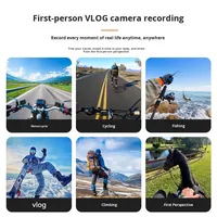 Caméra d'action SJCAM C100+ anti-tremblement 4K, enregistreur de conduite de moto, caméra panoramique 360° pour les sports