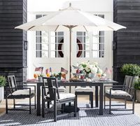 Ensemble de mobilier de jardin de luxe en aluminium pour 10 personnes, table et chaises de patio pour l'extérieur